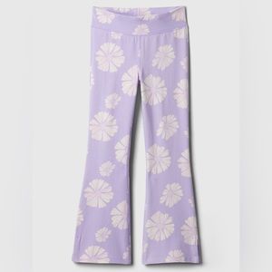 Kids Stretch Jersey Flare Leggings flower purple
